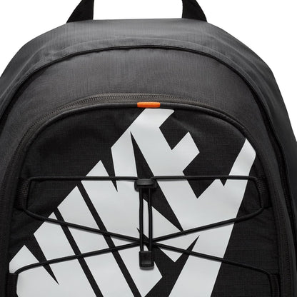 Black and white Nike backpack side view