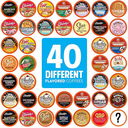Two Rivers Coffee flavored coffee pods 40 count variety pack