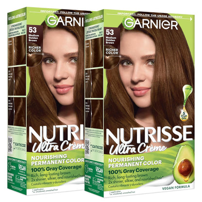 Garnier Nutrisse permanent hair dye shade 53 Chestnut box