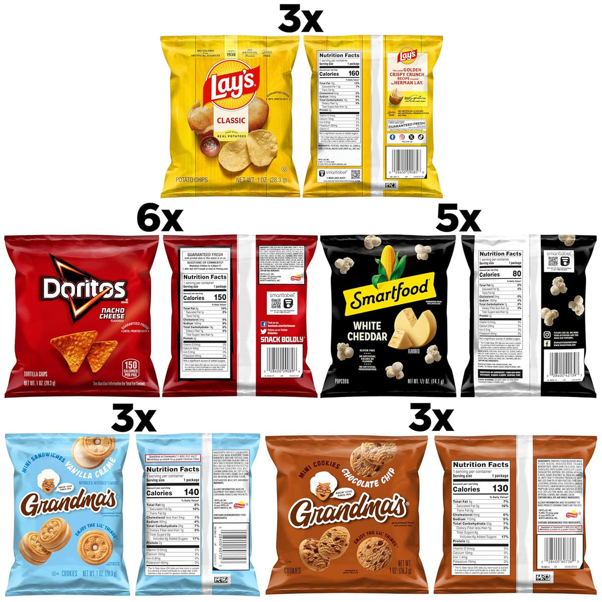 Grandma’s mini cookies in Frito-Lay snack assortment