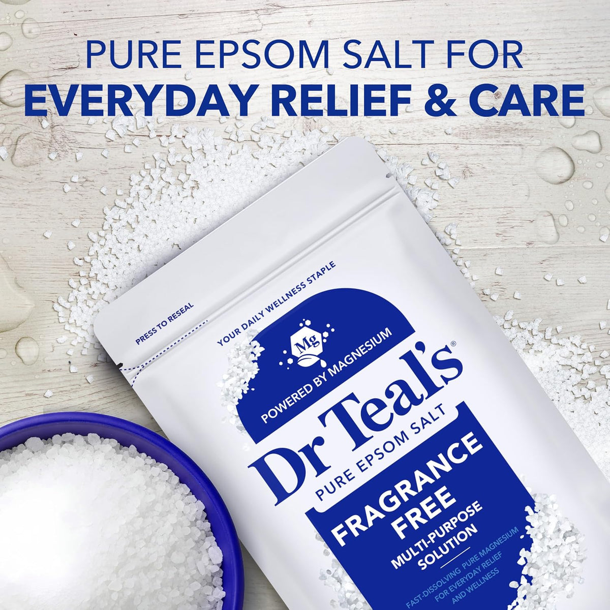 Dr Teal's resealable Epsom salt magnesium soak