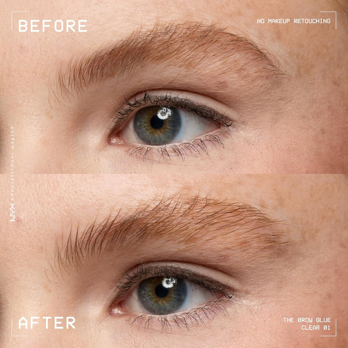 Clear brow gel for shaped eyebrows