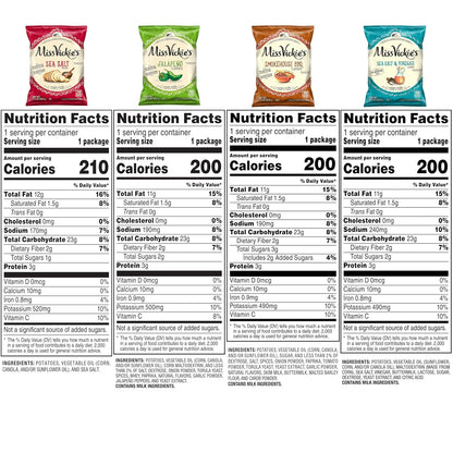 Miss Vickie's variety pack potato chips box