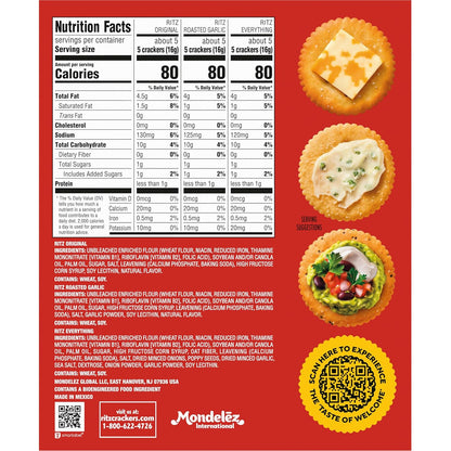 Buttery RITZ crackers for snacks and charcuterie