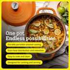 Lodge cast iron Dutch oven for braising and baking