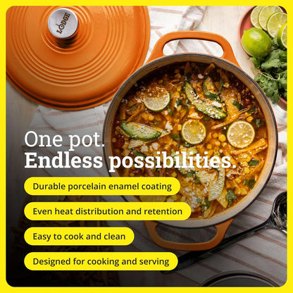 Lodge cast iron Dutch oven for braising and baking