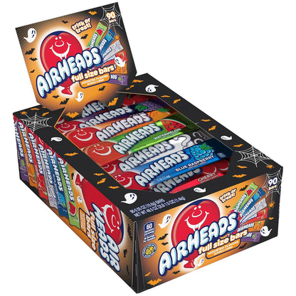 Full-size Airheads chewy candy bars in assorted flavors