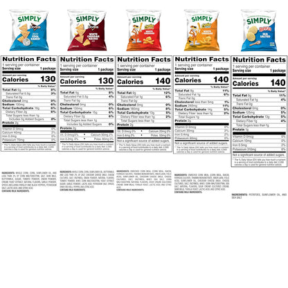 Simply 0.875 oz organic snack bags multipack