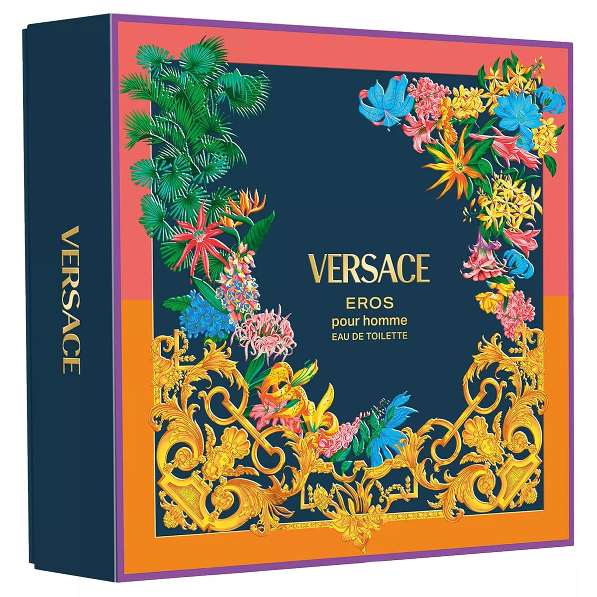 Versace Eros men’s fragrance gift set packaging