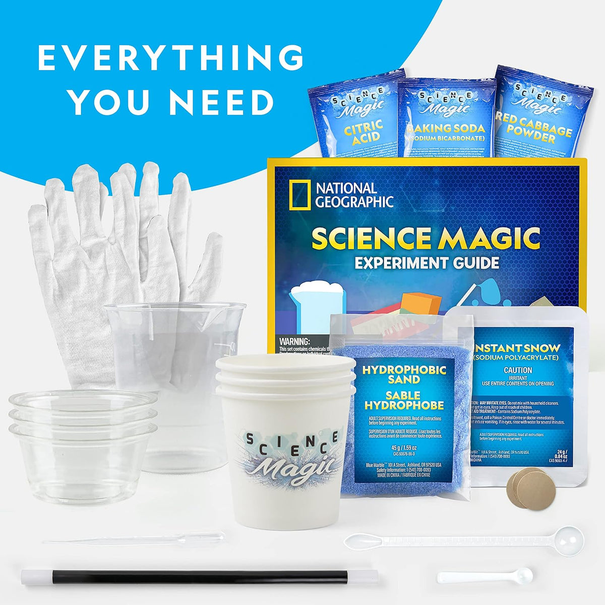 Hands-on chemistry and physics activity kit for kids