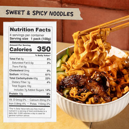 Restaurant quality sweet spicy ramen noodles