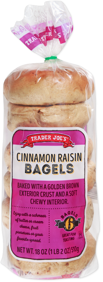 Trader Joe's cinnamon raisin bagels