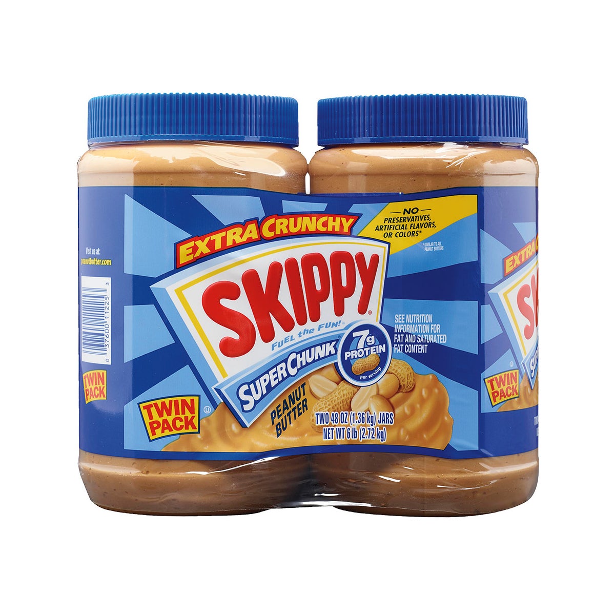 Skippy Super Chunk peanut butter 48 oz 2-count jars