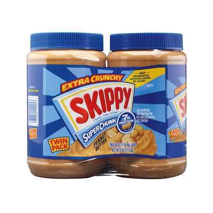 Skippy Super Chunk peanut butter 48 oz 2-count jars