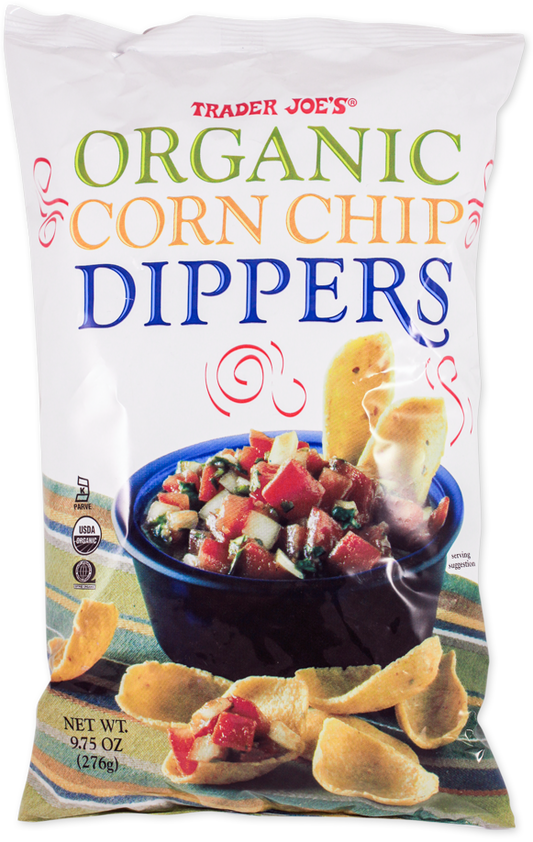 Organic corn chip dippers by Trader Joe's