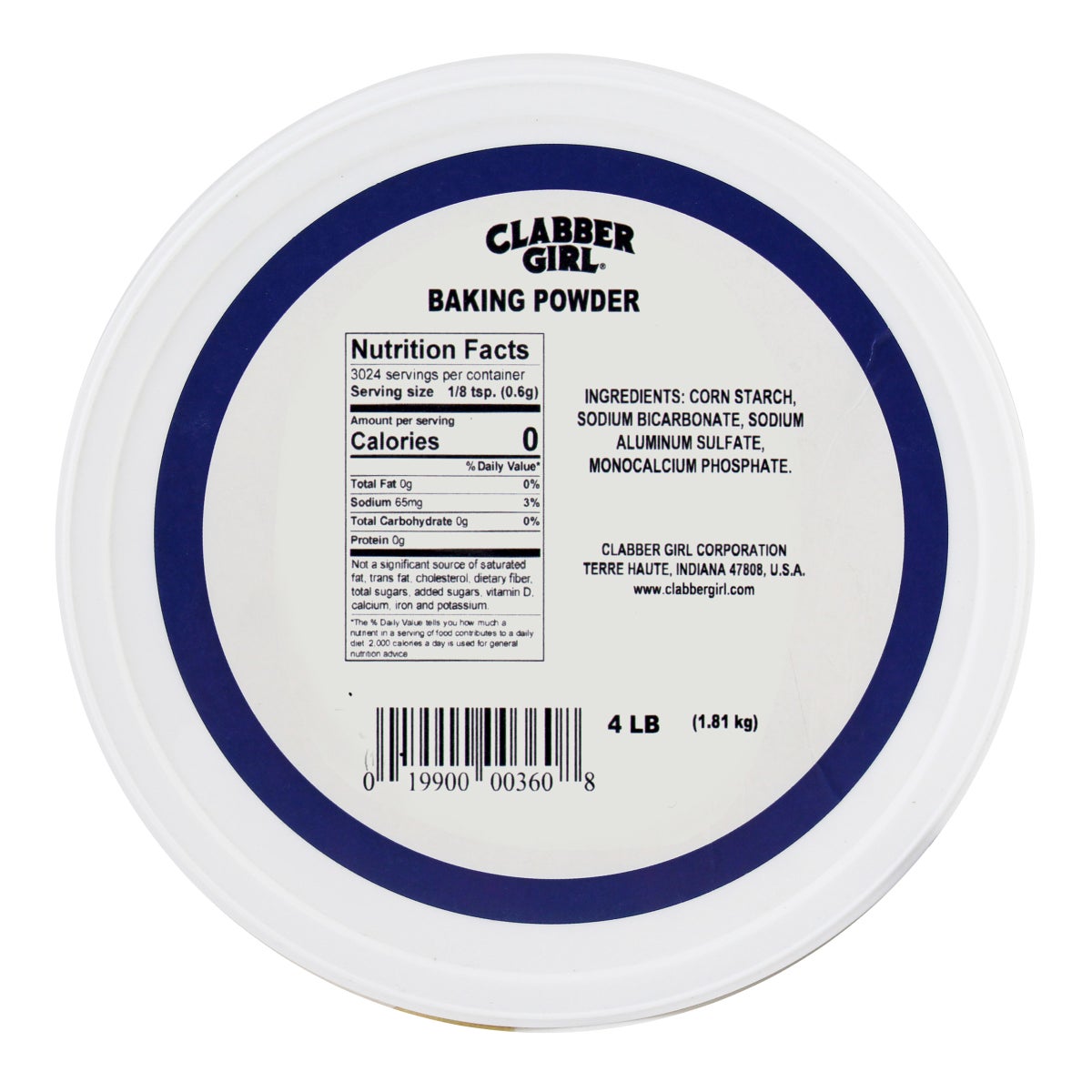 Clabber Girl gluten free kosher baking powder 4 lb
