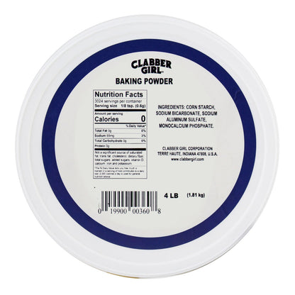 Clabber Girl gluten free kosher baking powder 4 lb