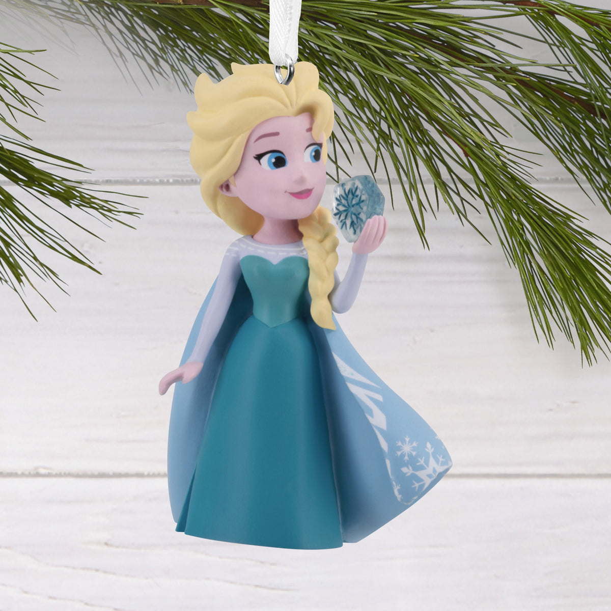 Disney Frozen Snow Queen ornament with sparkling snowflake