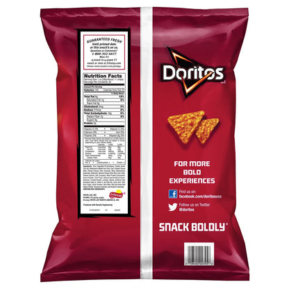 Doritos tortilla chips nacho cheese snack bag