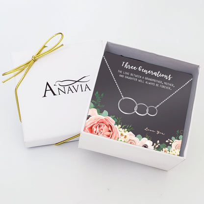 Anavia interlocking circles jewelry with gift box
