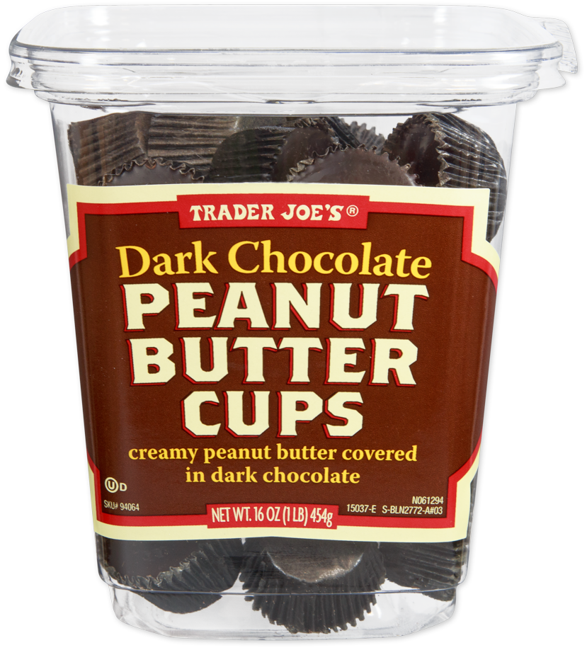 Trader Joe's dark chocolate peanut butter cups