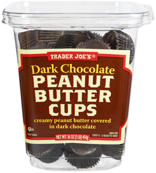 Trader Joe's dark chocolate peanut butter cups