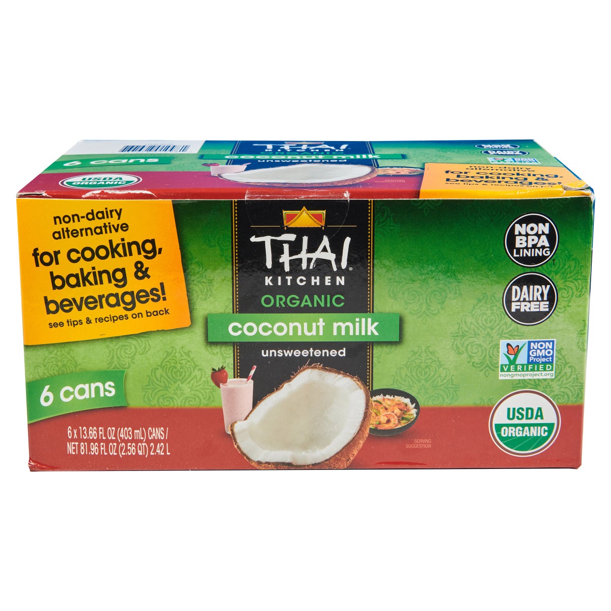 Thai Kitchen organic unsweetened coconut milk 6-count