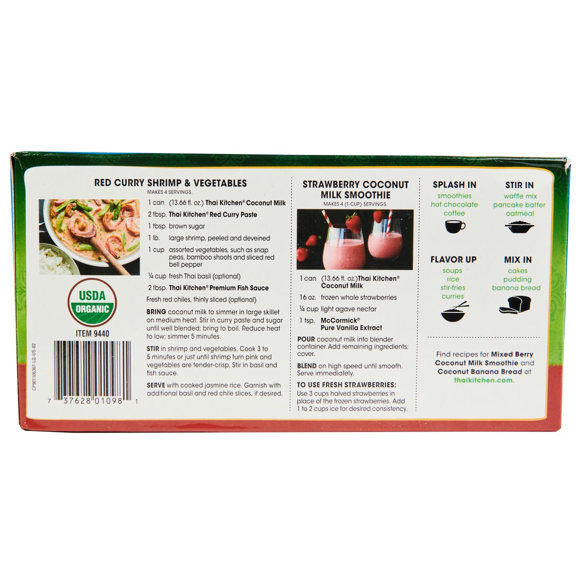 Thai Kitchen dairy-free coconut milk pantry pack
