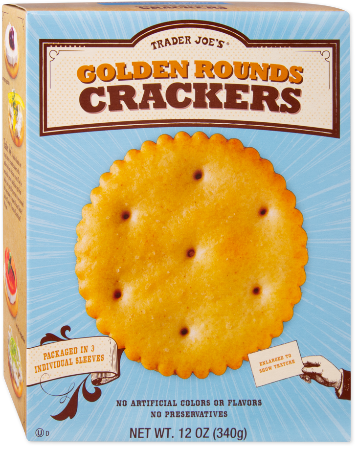 Trader Joe's Golden Rounds Crackers package