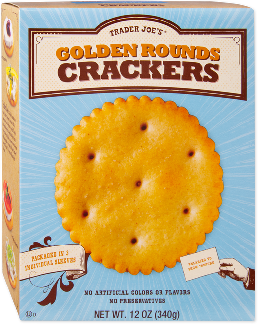 Trader Joe's Golden Rounds Crackers package