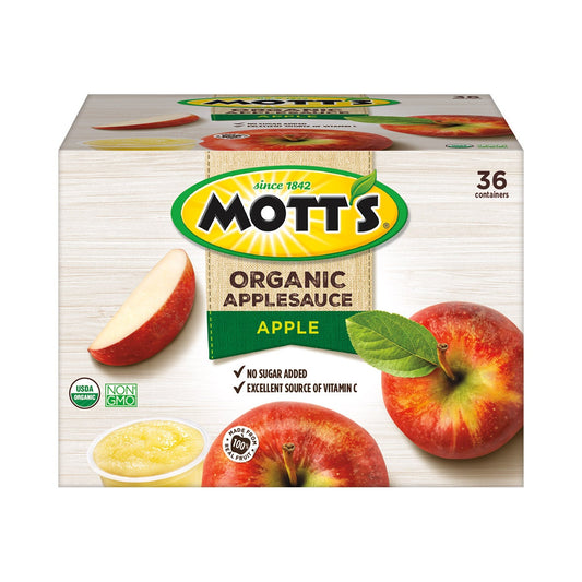 Mott's organic apple sauce 36-count cups