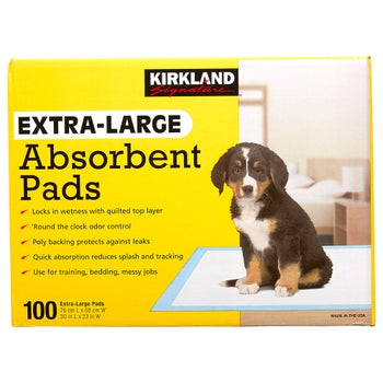 Kirkland Signature extra-large absorbent pads 30 x 23 inch 100-count