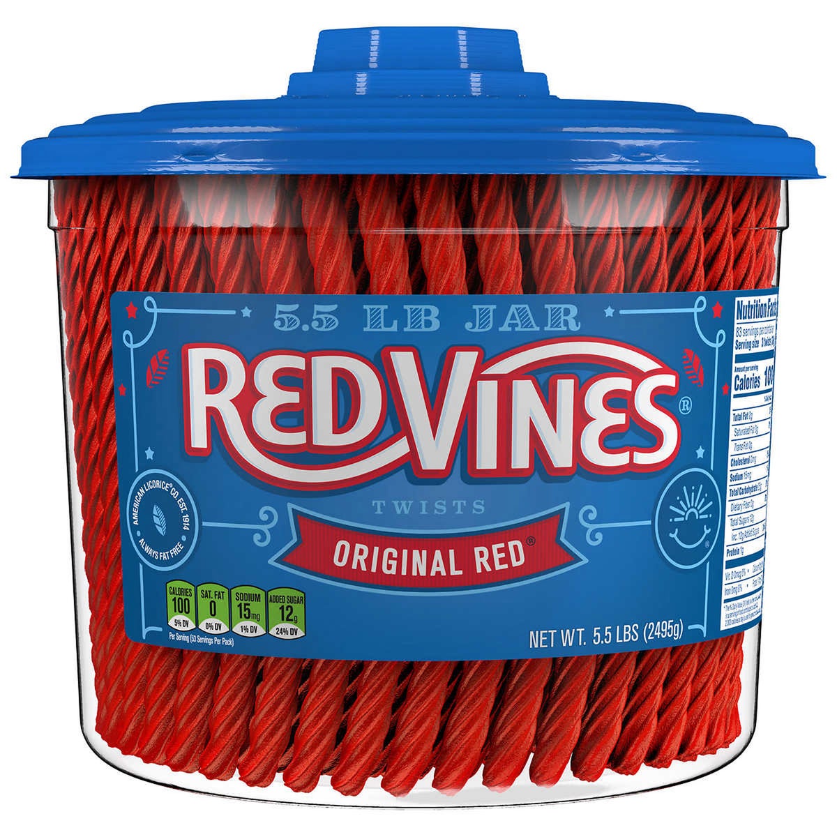 Red Vines Original Red Twists 5.5 lb jar