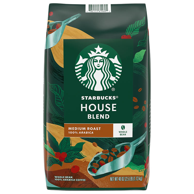 Starbucks House Blend medium roast whole bean coffee 40 oz