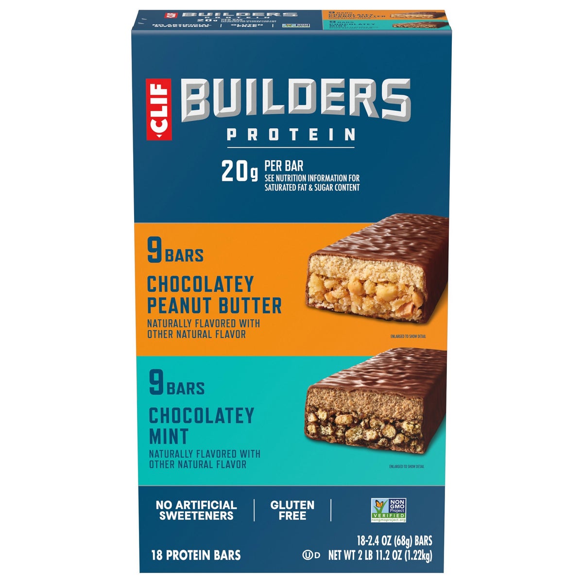 Clif Builder's Protein Bar variety pack 18 count