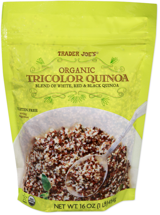 Trader Joe's organic tricolor quinoa package