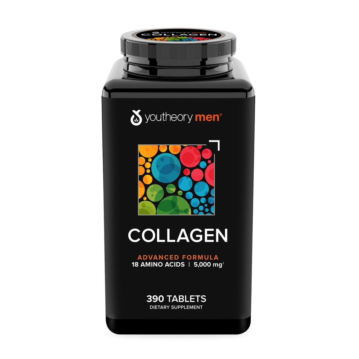Youtheory Mens Collagen Advanced Formula 390 tablets bottle