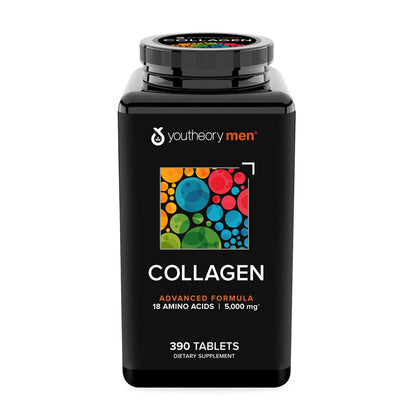 Youtheory Mens Collagen Advanced Formula 390 tablets bottle