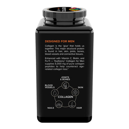 Youtheory collagen supplement for men front label