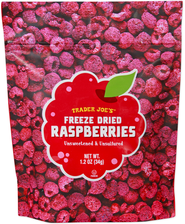 Trader Joe's freeze dried raspberries snack
