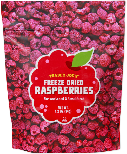 Trader Joe's freeze dried raspberries snack