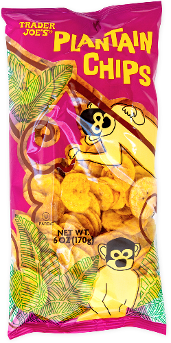 Trader Joe's plantain chips snack bag