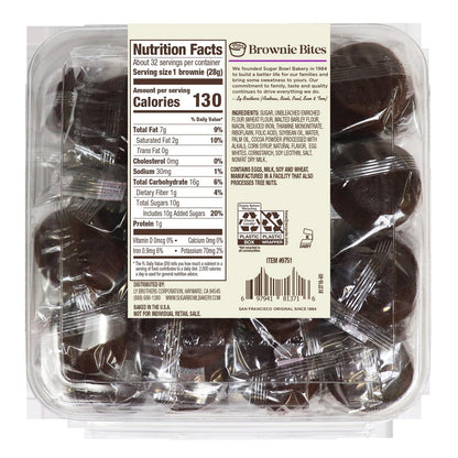 Individually wrapped Sugar Bowl Bakery brownie bites