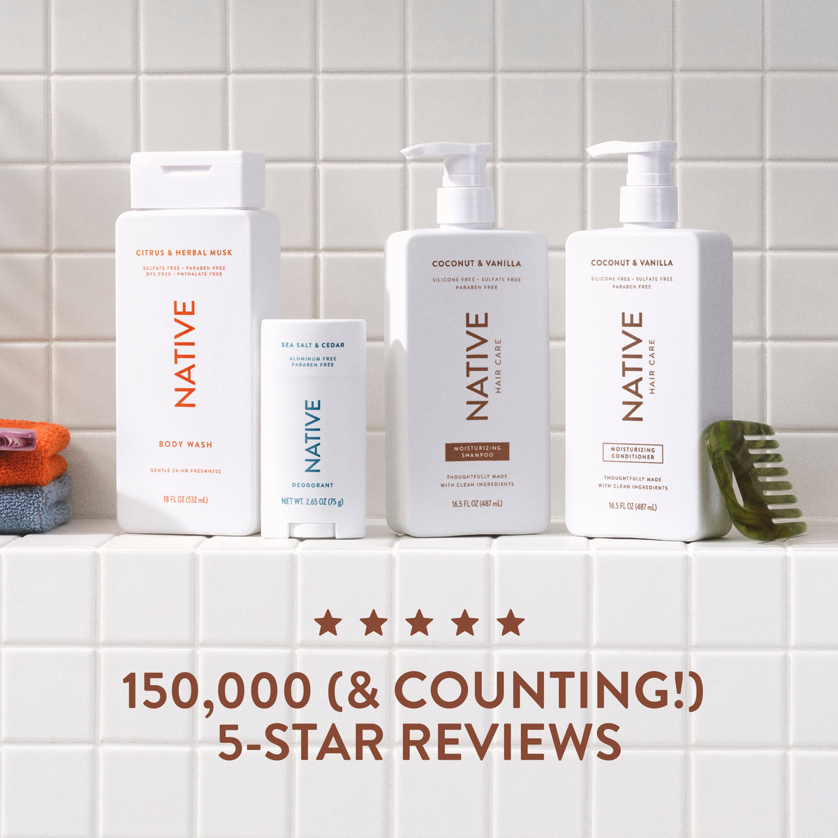 Native Coconut and Vanilla paraben-free shampoo