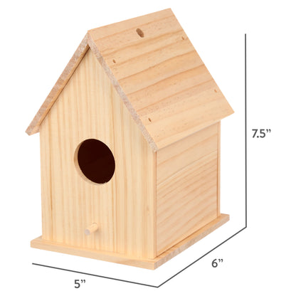 Paint-your-own wooden birdhouse for backyard display