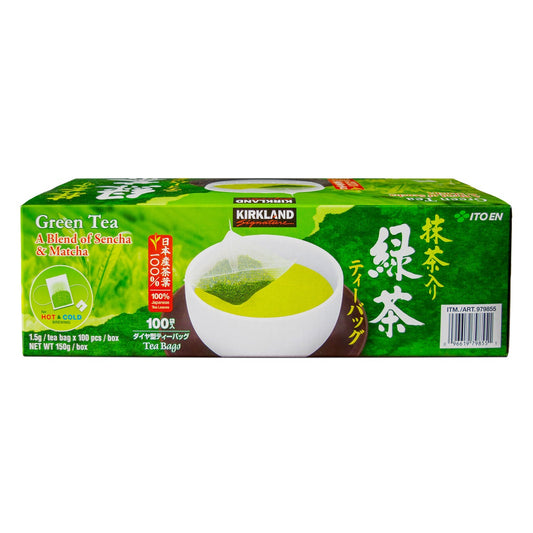 Kirkland Signature green tea bags 100-count box