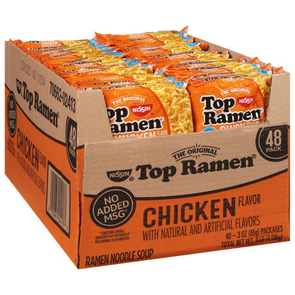 Nissin Top Ramen chicken 48-count package