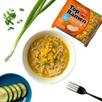 Chicken ramen noodle package nutrition panel