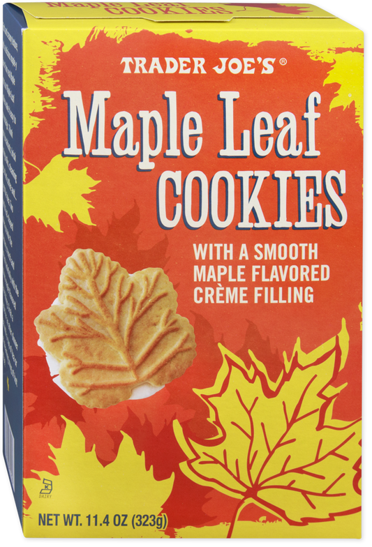 Trader Joe's maple leaf cookies