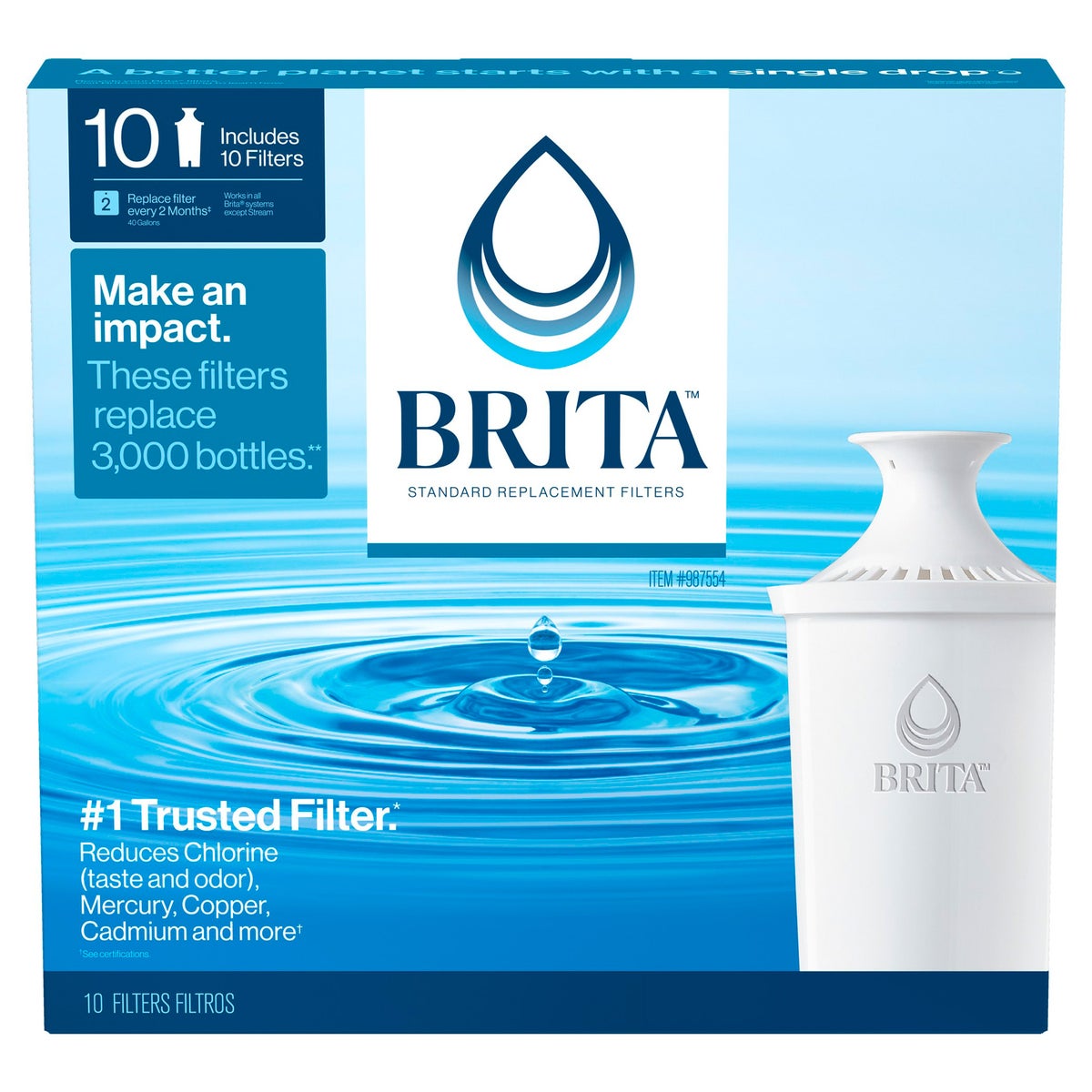 Brita replacement water filters 10-pack